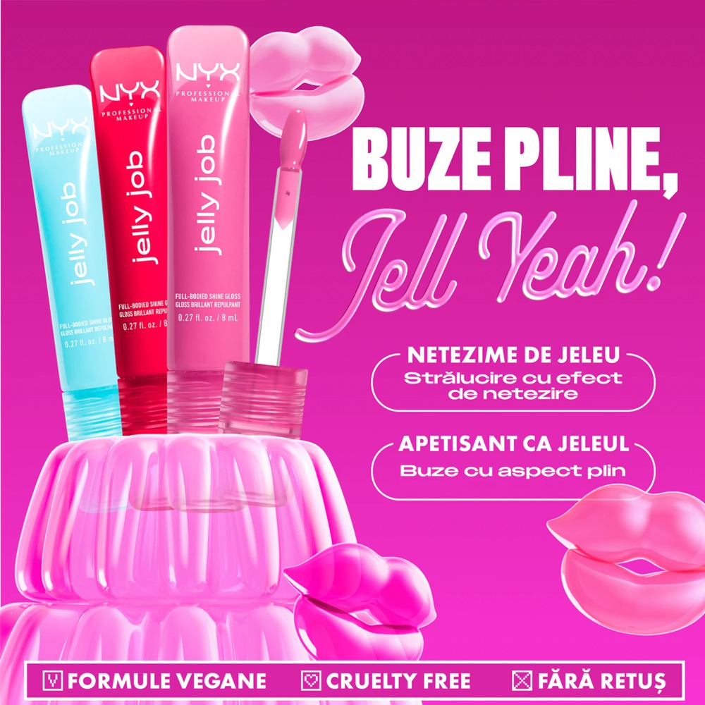 Luciu de buze NYX Professional Makeup Jelly Job 16 Jellybean