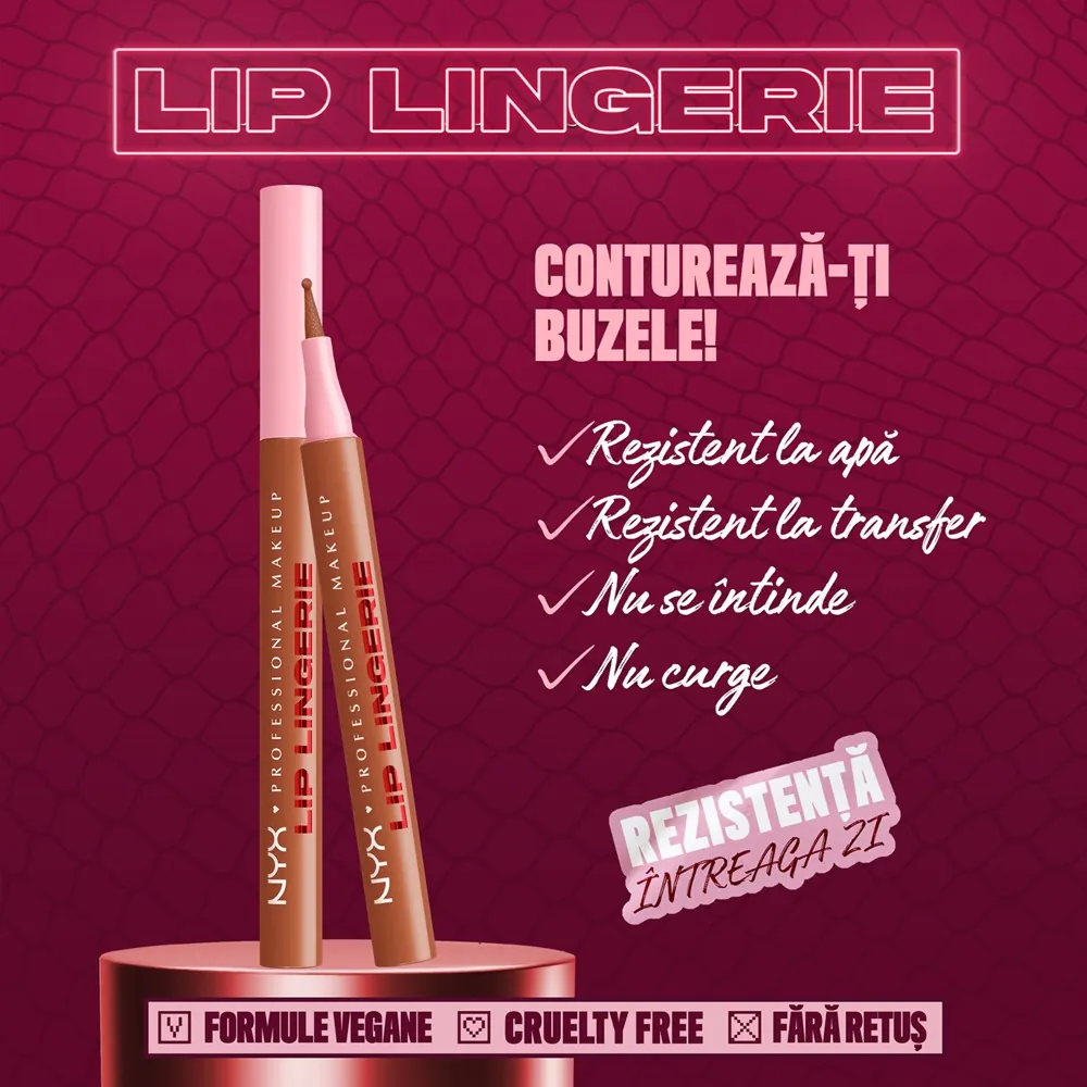 Marker pentru buze rezistent NYX Professional Makeup Lip Lingerie
