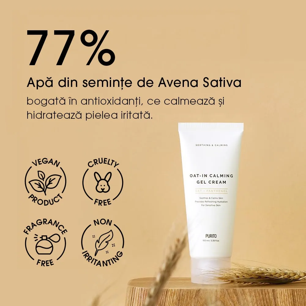 Gel Calmant & Hidratant PURITO Oat-in Calming Gel Cream