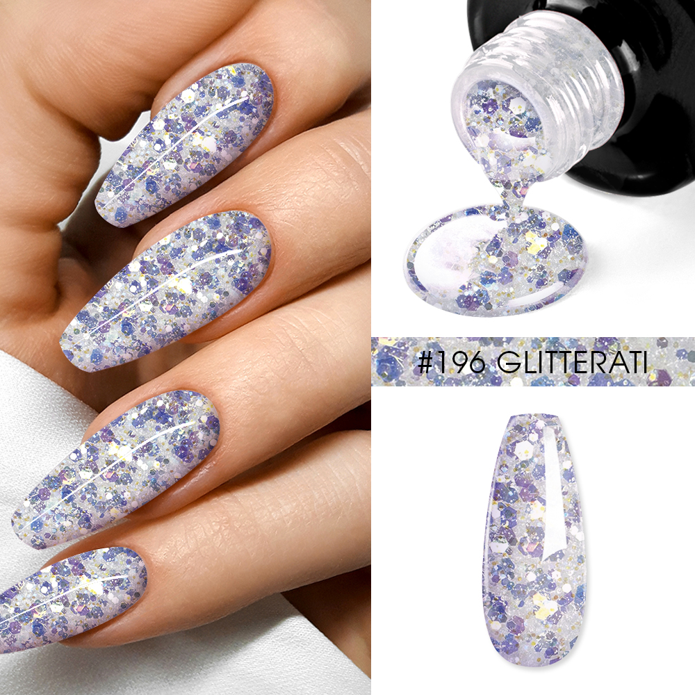 Oja Semipermanenta BO.NAIL Soakable Gel Polish #196 Glitterati