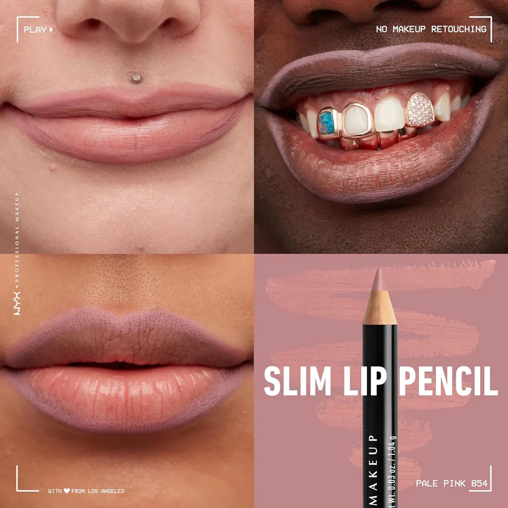 Creion buze NYX Professional Makeup Slim Lip Pencil Pale Pink