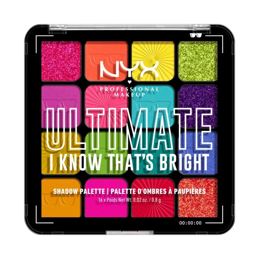 Paleta de farduri NYX Professional Makeup Ultimate Shadow Palette I Know That`s Bright