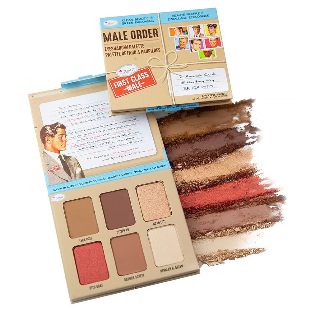 Paleta farduri theBalm Male Order First Class Male Eyeshadow Palette