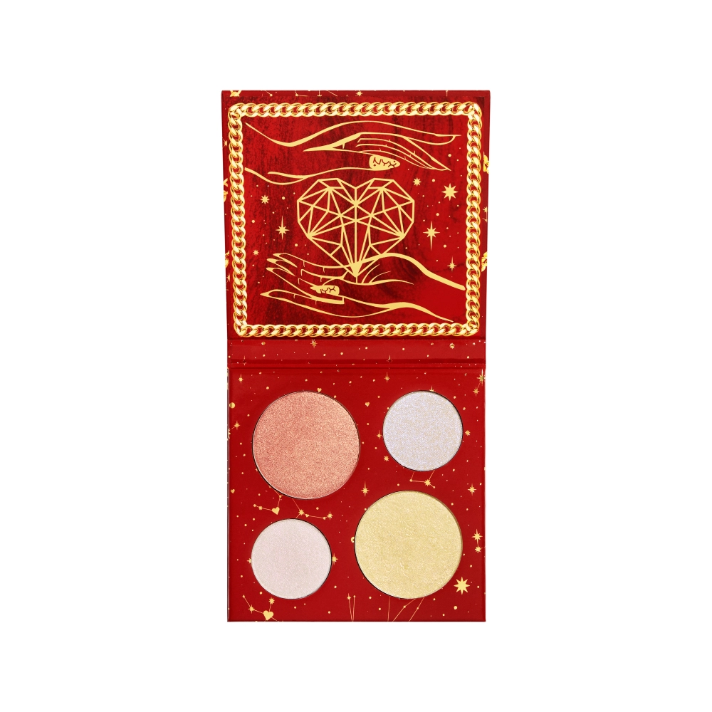 Paleta iluminatoare NYX Professional Makeup Gimme Super Stars! Highlighter Quad Moon Metals