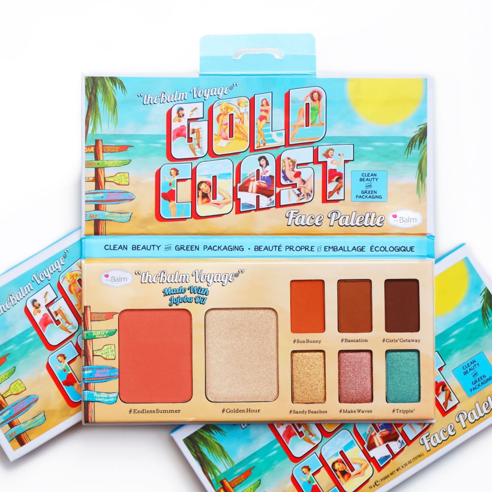 Paleta multifunctionala theBalm Voyage Gold Coast Face Palette