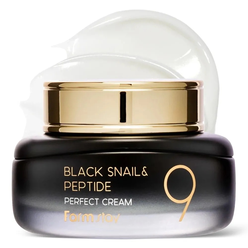 Crema Hranitoare Anti-Rid cu Extract de Melc Negru si Peptide Farmstay Perfect Cream