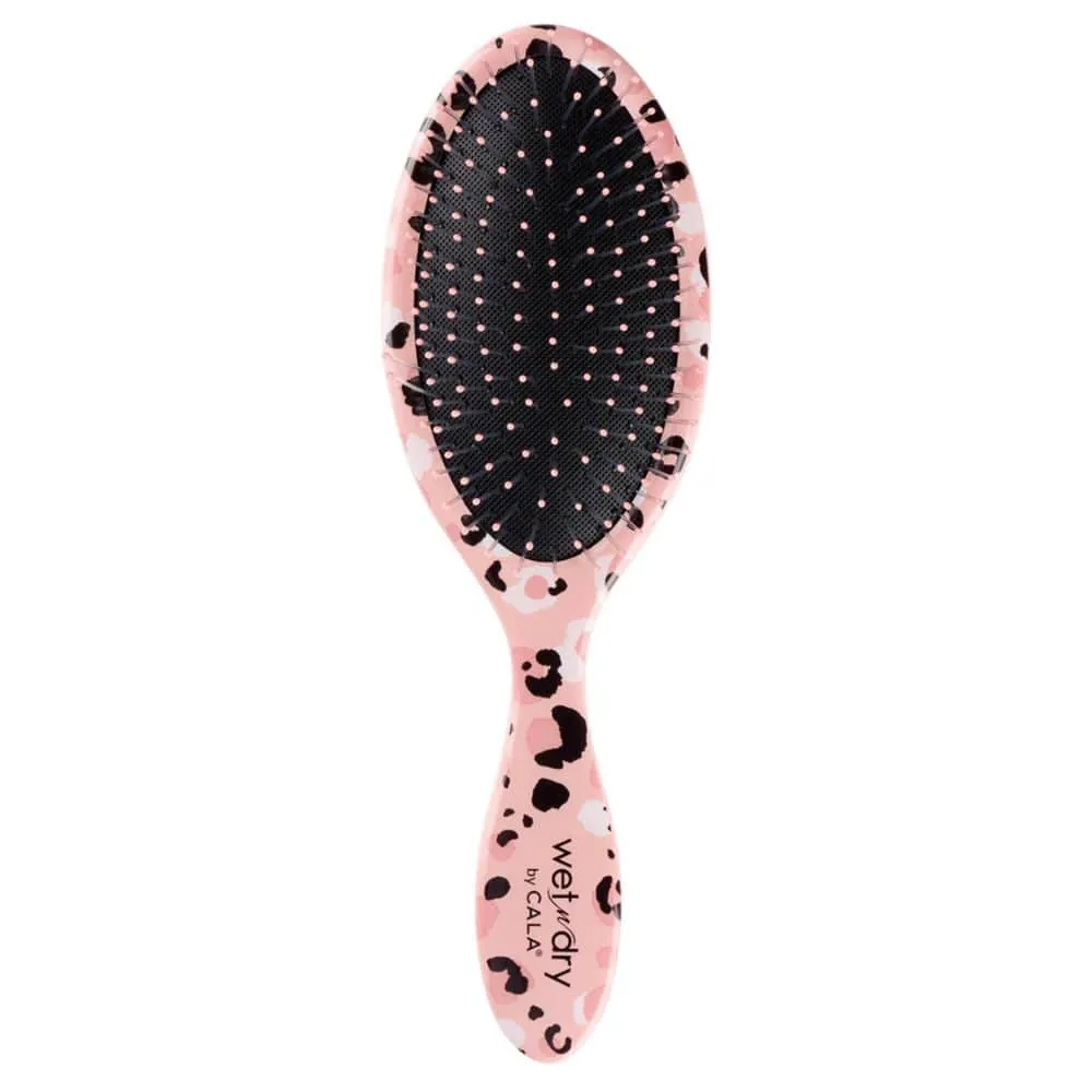 Perie pentru Descalcirea Parului CALA Wet-N-Dry Hair Detangler - Cheetah Printed