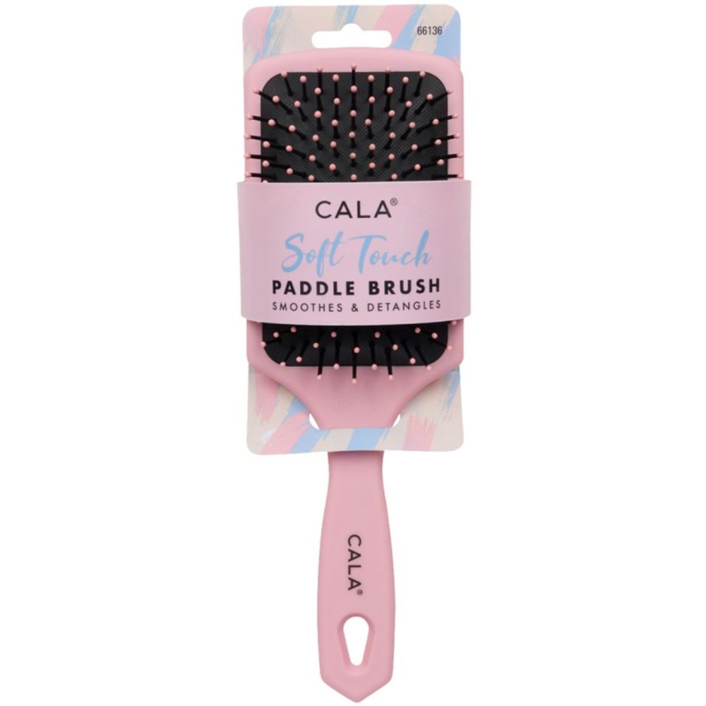 Perie pentru Par Umed & Uscat CALA Soft Touch Paddle Brush - Pink