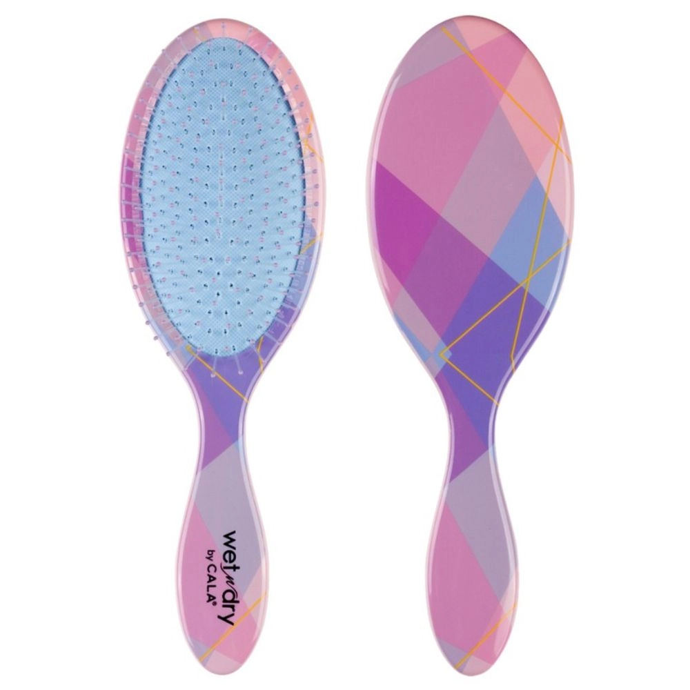 Perie pentru Parul Umed & Uscat CALA Wet-n-Dry Hair Brush - Geometric Pastel