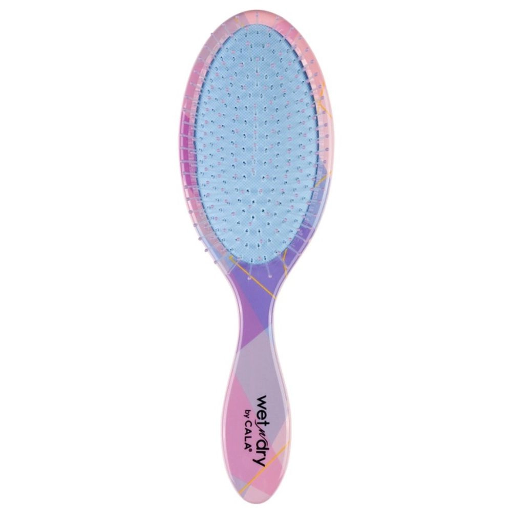 Perie pentru Parul Umed & Uscat CALA Wet-n-Dry Hair Brush - Geometric Pastel