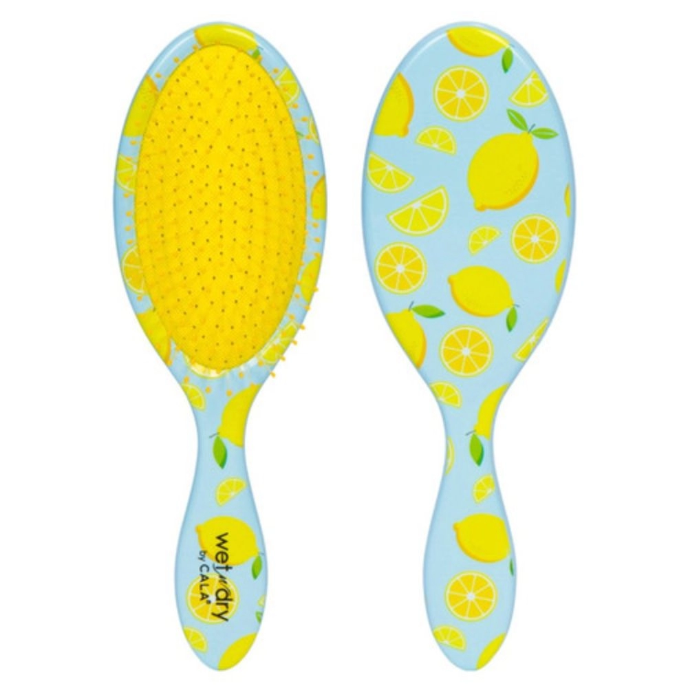 Perie pentru Parul Umed & Uscat CALA Wet-n-Dry Hair Brush - Lemon