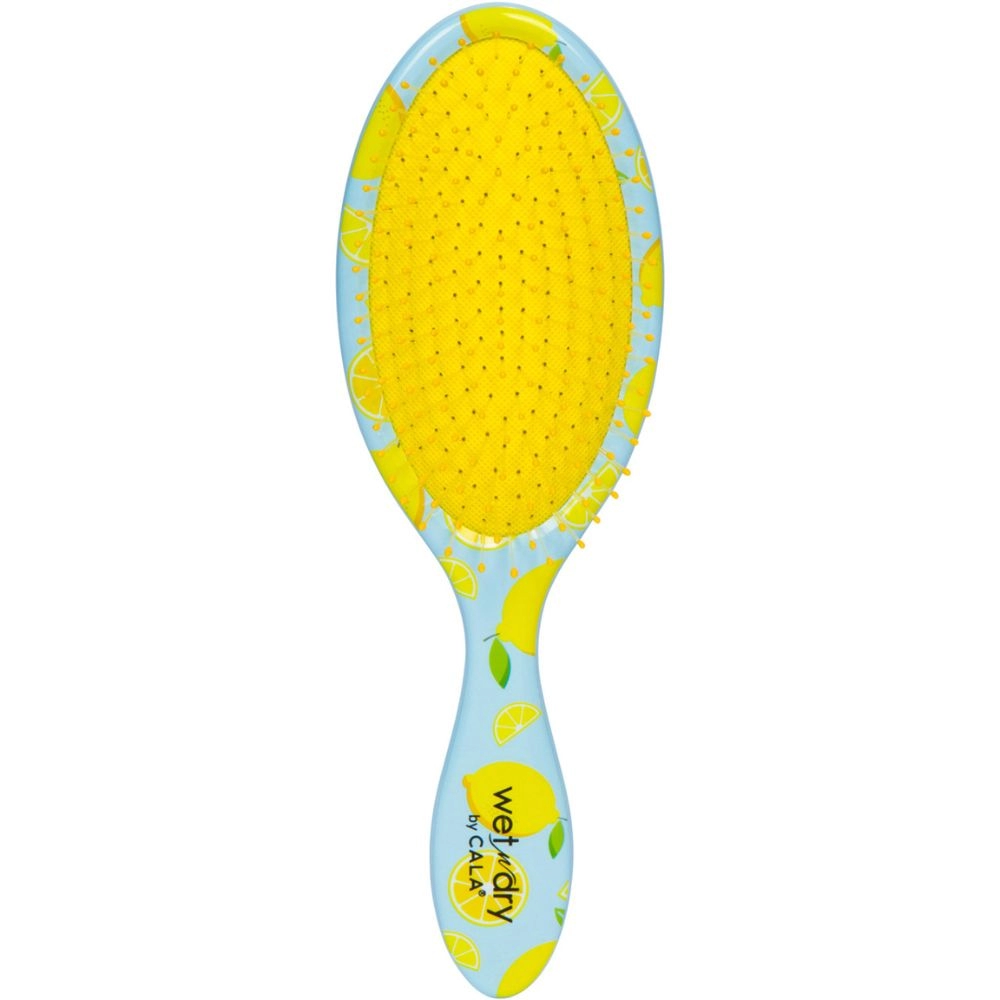 Perie pentru Parul Umed & Uscat CALA Wet-n-Dry Hair Brush - Lemon