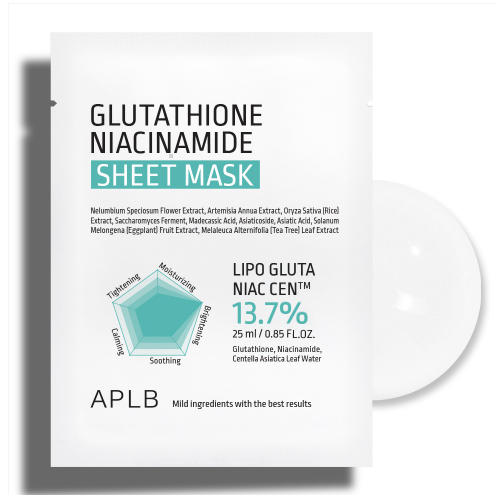 Masca cu efect de iluminare APLB Gluthatione Niacinamide Sheet Mask