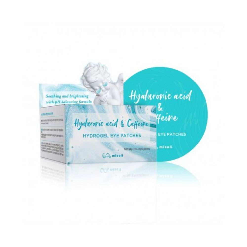 Plasturi Reparatori pentru Zona Ochilor cu Acid Hialuronic si Cofeina MISOLI Hydrogel Eye Patches