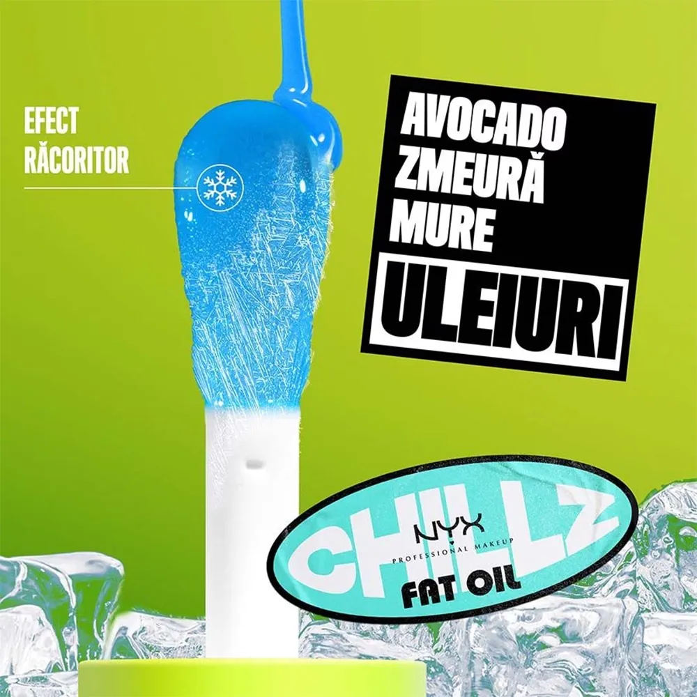 Luciu de buze NYX Professional Makeup Fat Oil Chillz Polar Peppermint