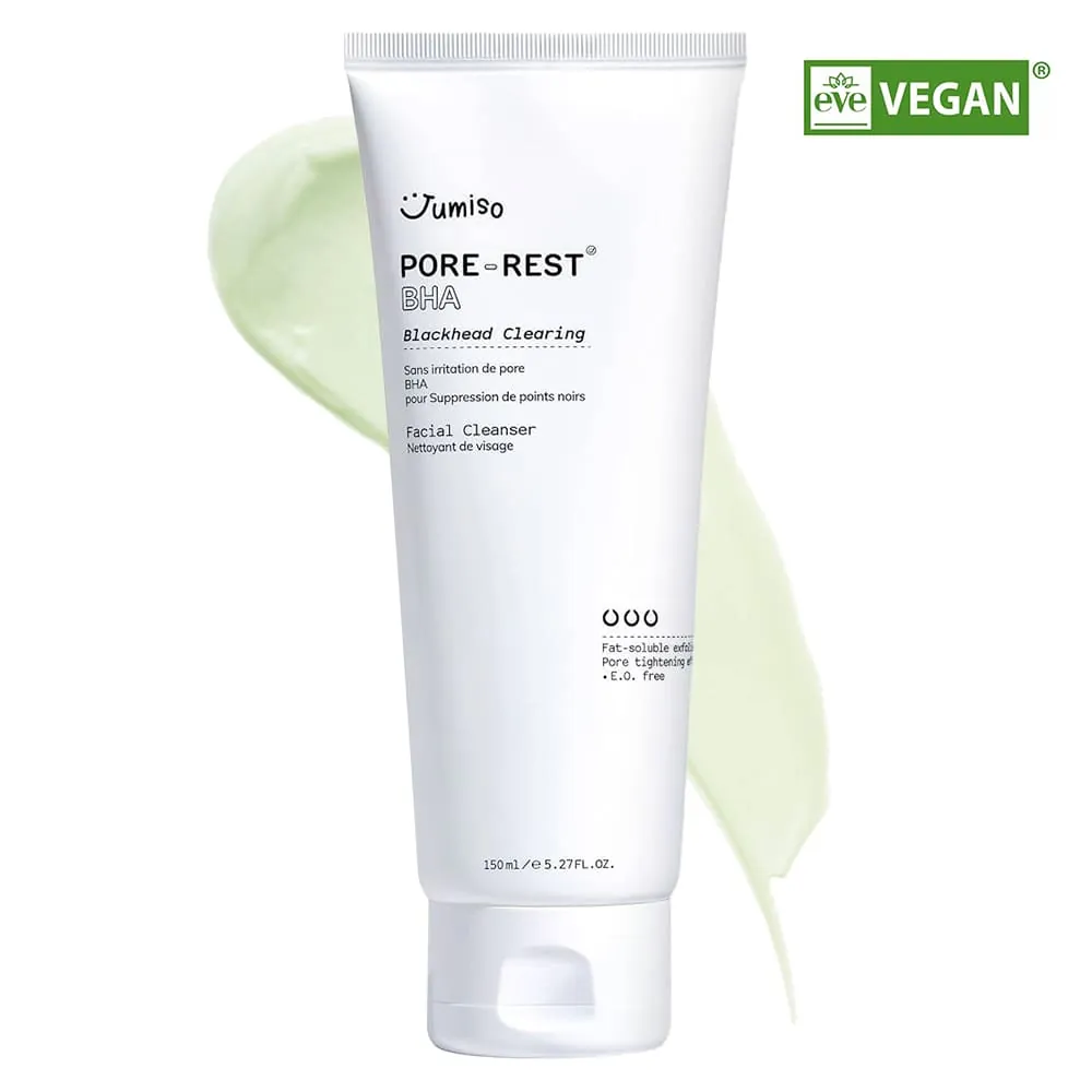 Spuma de curatare pentru puncte negre Jumiso PORE-REST BHA Blackhead Clearing Facial Cleanser