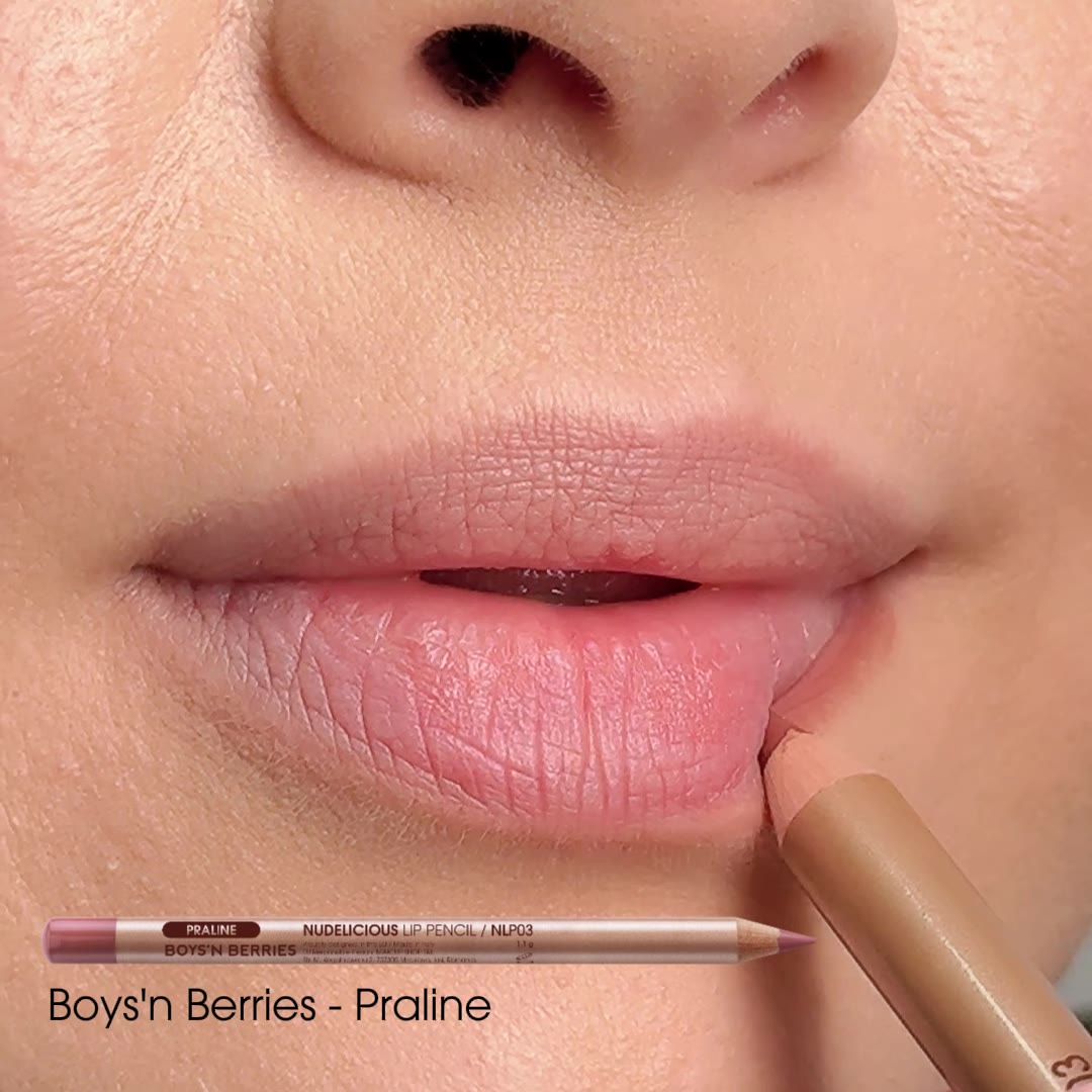 Video Creion Buze Boys`n Berries Nudelicious Lip Pencil Praline