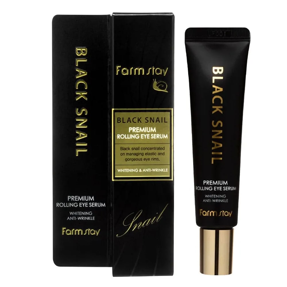 Ser Concentrat pentru Zona Ochilor cu Mucina de Melc Negru Farmstay Premium Rolling Eye Serum