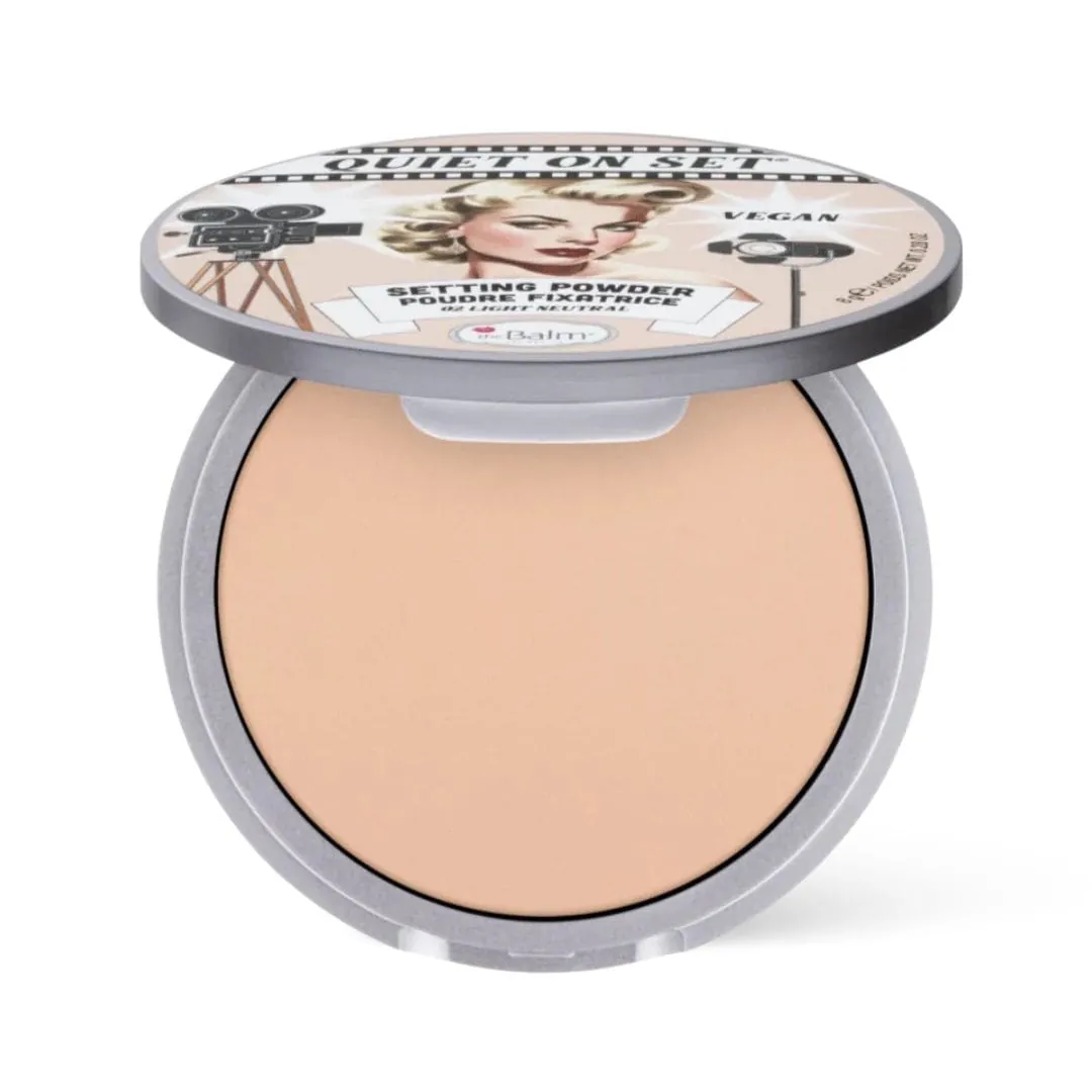 Pudra compacta theBalm Quiet on the Set 02 Light Neutral