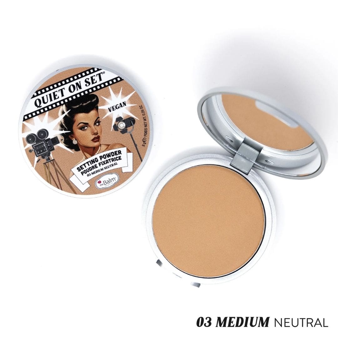 Pudra compacta theBalm Quiet on the Set 03 Medium