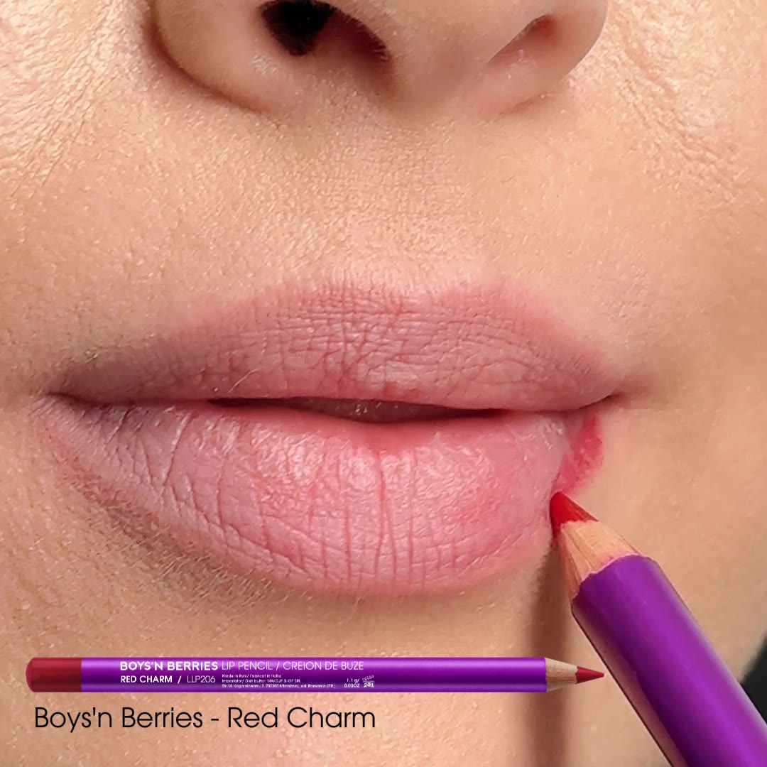Video Creion Buze Boys`n Berries Pro Lip Liner Pencil Red Charm