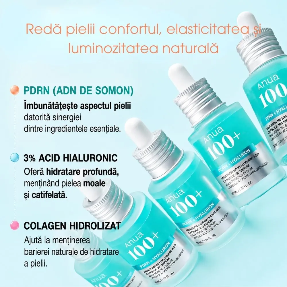 Ser pentru Refacerea Barierii Cutanate ANUA 100+ PDRN&Hyaluron