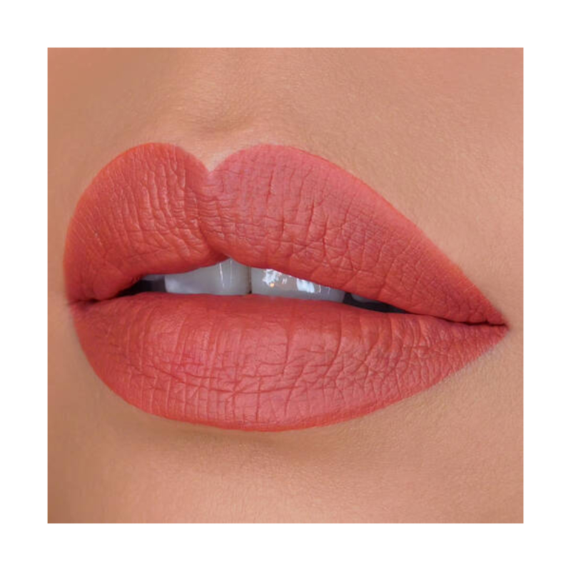 Ruj lichid mat NYX Professional Makeup Lip Lingerie XXL Peach Flirt