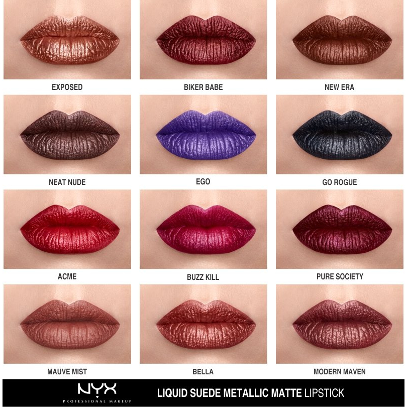 Ruj lichid metalic NYX Professional Makeup Liquid Suede Metallic Matte