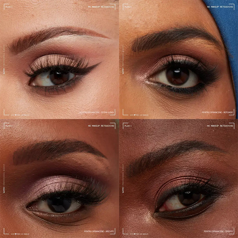 Sabloane pentru Sprancene NYX Professional Makeup Zero to Brow Stencil For Skinny Brows