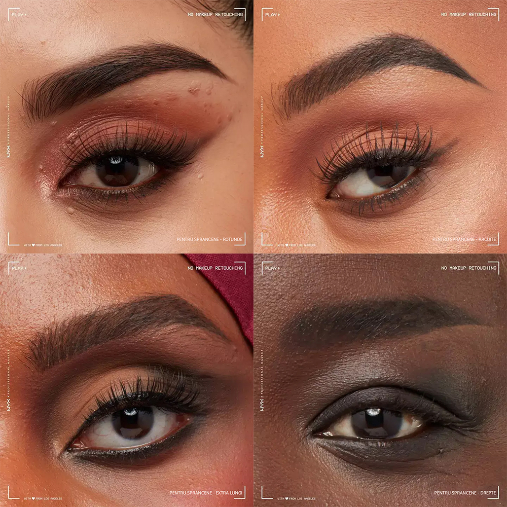 Sabloane pentru Sprancene NYX Professional Makeup Zero to Brow Stencil For Thick Brows