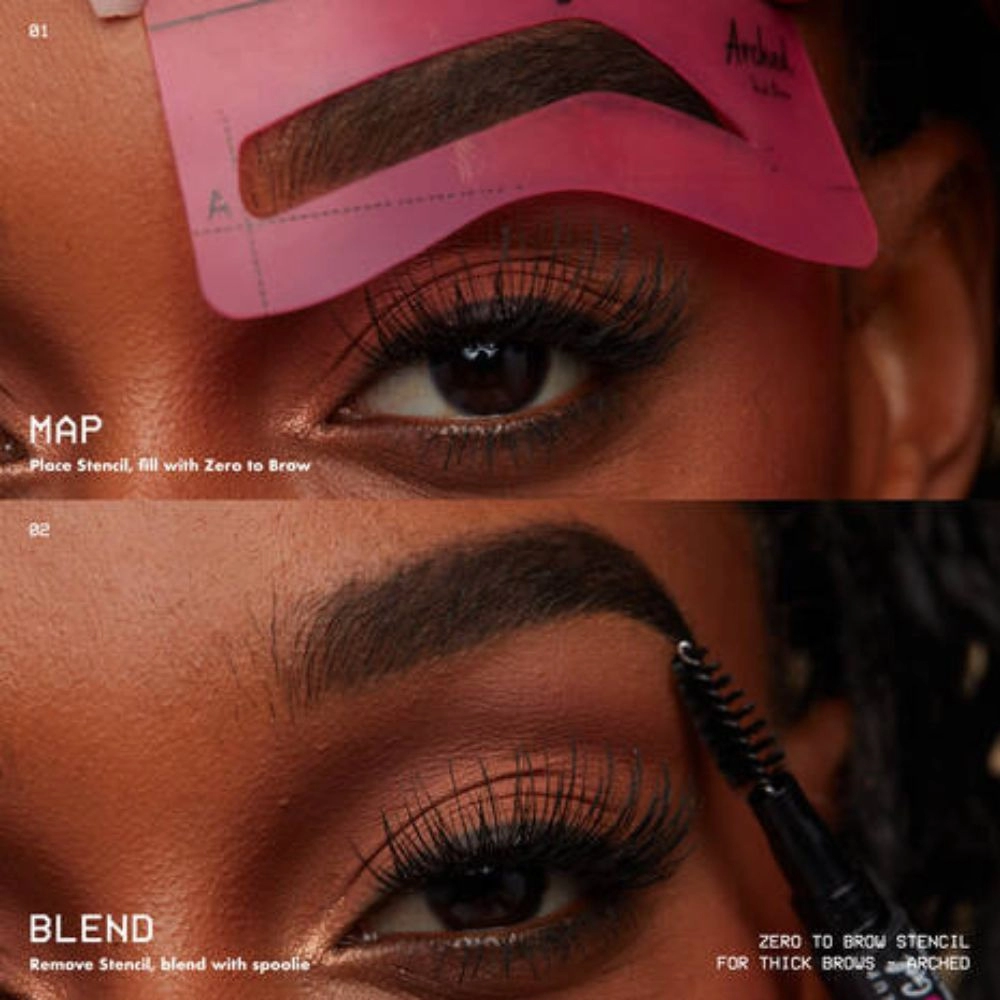 Sabloane pentru Sprancene NYX Professional Makeup Zero to Brow Stencil For Thick Brows