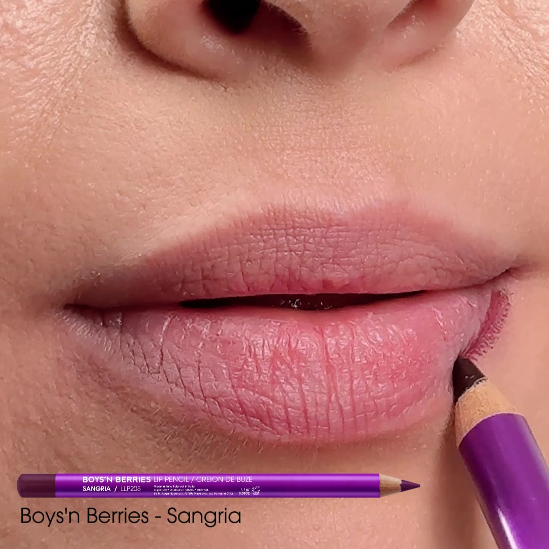 Video Creion Buze Boys`n Berries Pro Lip Liner Pencil Sangria