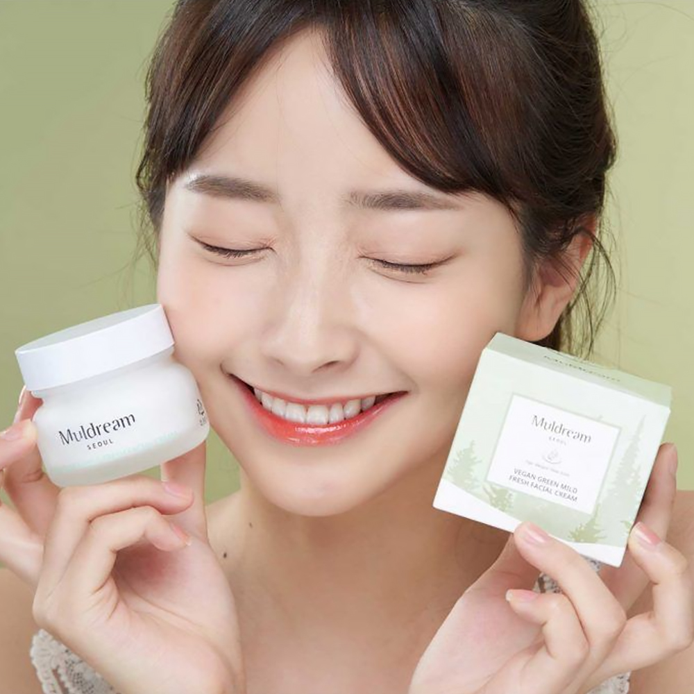 Crema Hidratanta - Sebum Control - Muldream Vegan Green Mild Fresh Facial Cream