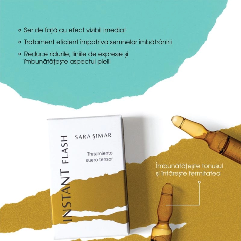 Set Fiole cu Ser Intensiv Anti-Age Sara Simar Instant Flash Serum