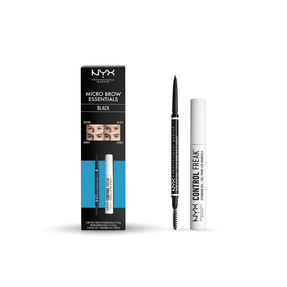 Set sprancene NYX Professional Makeup Micro Brow Essentials Black