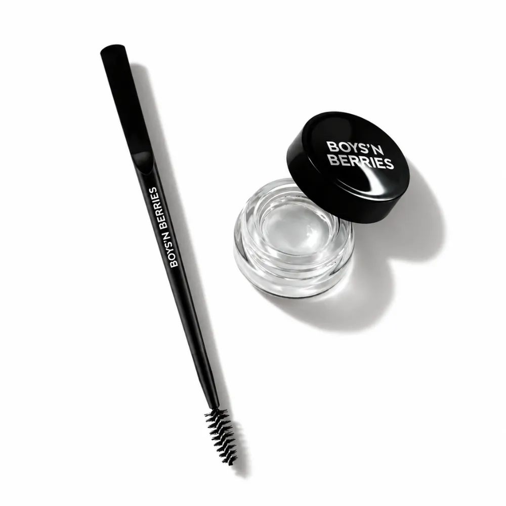 Set fixare sprancene Boys’n Berries Shape & Fix Clear Brow Styler + Pensulă 2 în 1 Boys`n Berries