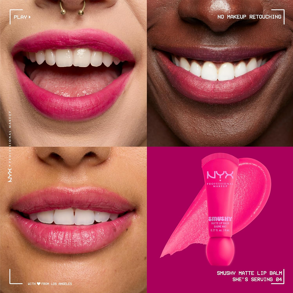 Balsam de Buze Mat Nyx Professional Makeup Smushy Matte Lip Balm She`s Serving