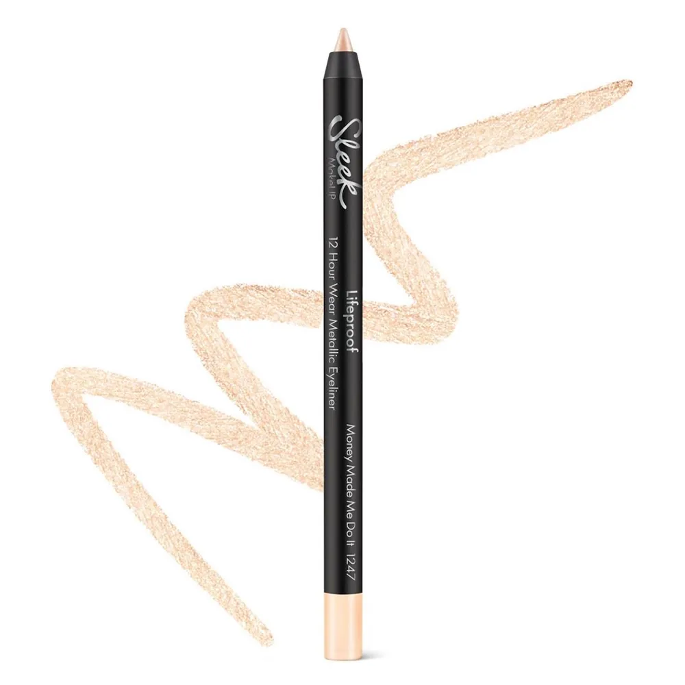 Contur ochi metalic Sleek MakeUP Lifeproof Metallic Eyeliner 12h Money Made Me Do It