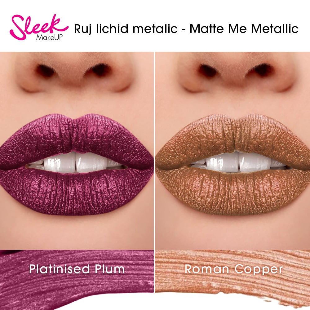 Ruj lichid metalic Sleek MakeUP Matte Me Metallic