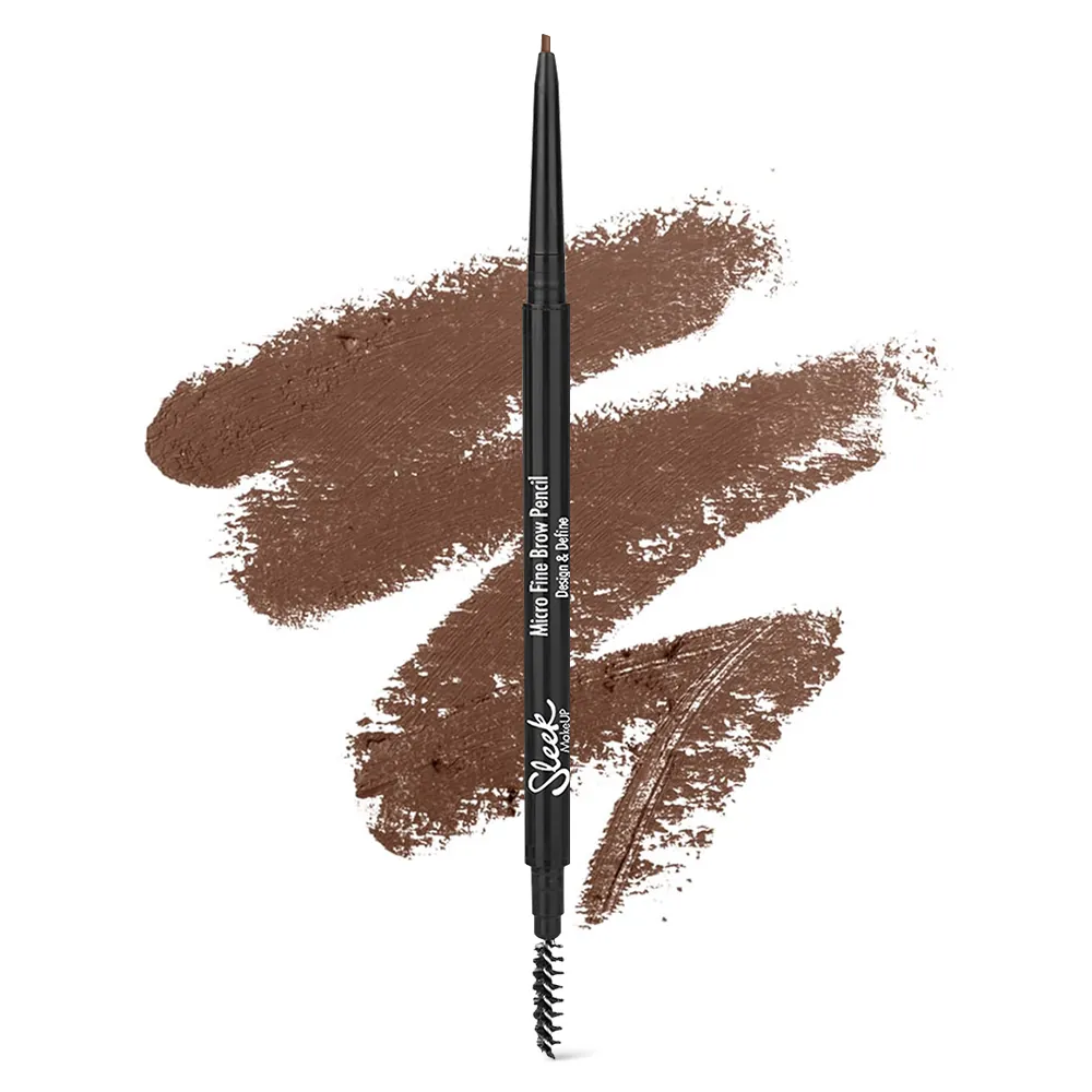 Creion sprancene Sleek MakeUP Micro Fine Brow Pencil Medium Brown