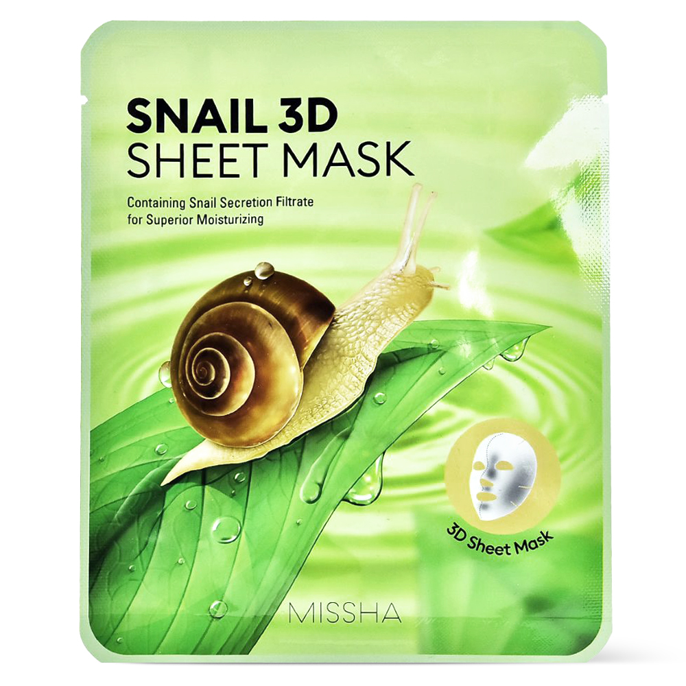 Masca faciala regeneranta cu extract de melc Missha Snail 3D Sheet Mask