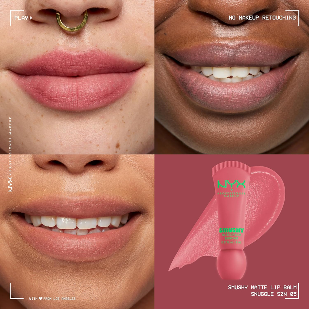 Balsam de Buze Mat Nyx Professional Makeup Smushy Matte Lip Balm Snuggle Szn