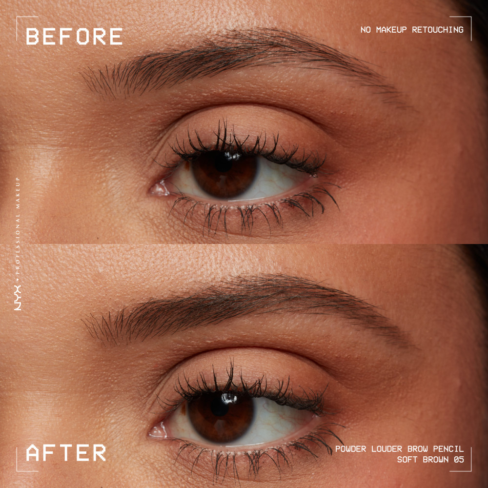 Creion pentru Sprancene Nyx Professional Makeup Powder Louder Brow Pencil SOFT BROWN