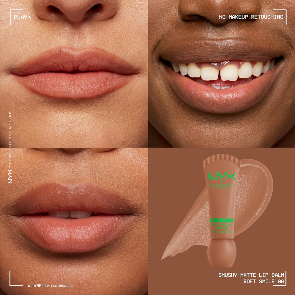 Balsam de Buze Mat Nyx Professional Makeup Smushy Matte Lip Balm Soft Smile