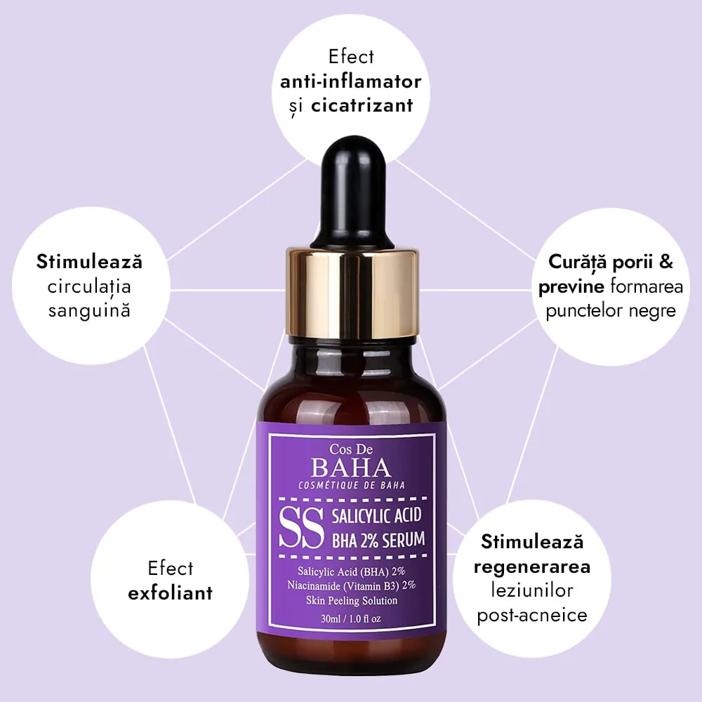 Ser anti-acnee cu Acid Salicilic 2% - Cos DE BAHA Salicylic Acid Serum SS