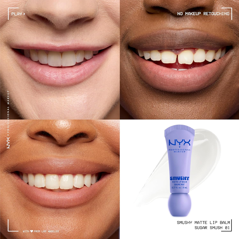 Balsam de Buze Mat Nyx Professional Makeup Smushy Matte Lip Balm Sugar Smush