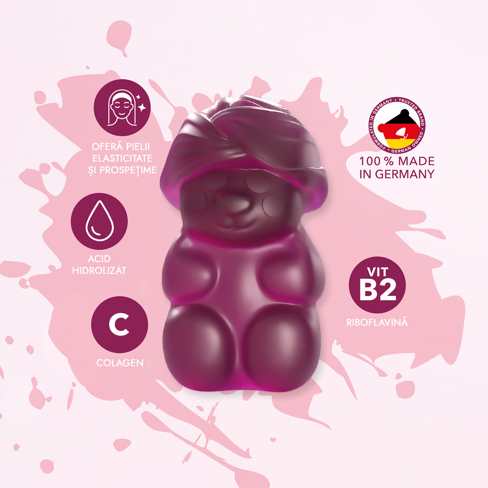 Supliment cu Acid Hialuronic & Colagen pentru Piele IVY BEARS Vibrant Skin