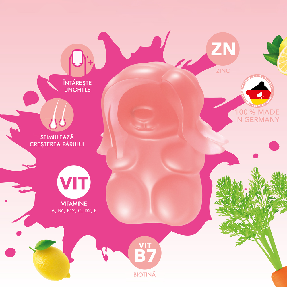 Supliment cu Vitamina C & Zinc pentru Par Sanatos IVY BEARS Women`s Hair