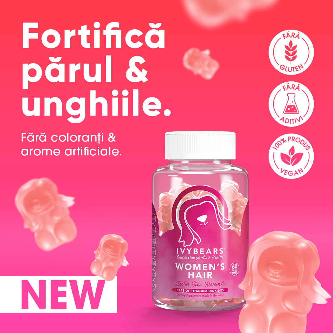 Supliment cu Vitamina C & Zinc pentru Par Sanatos IVY BEARS Women`s Hair