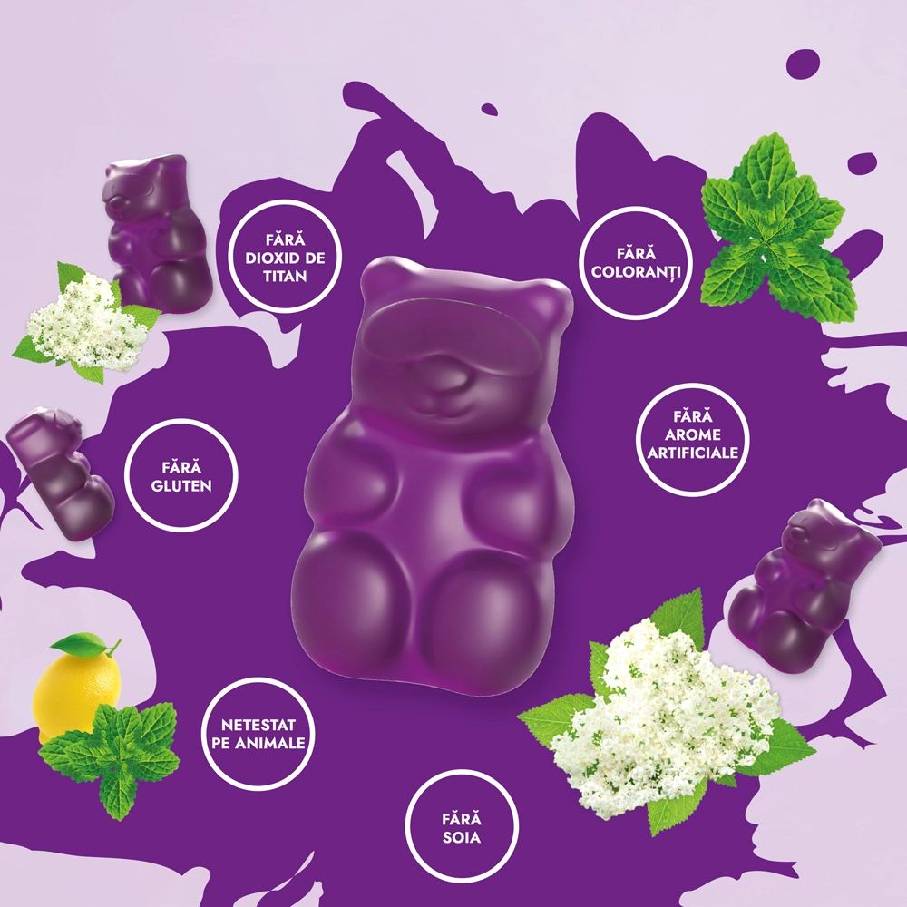 Supliment Natural cu Melatonina pentru Somn Linistit IVY BEARS Restful Sleep